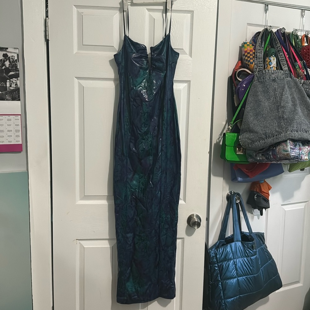 Snakeskin Blue/Turquoise/ Purple dress